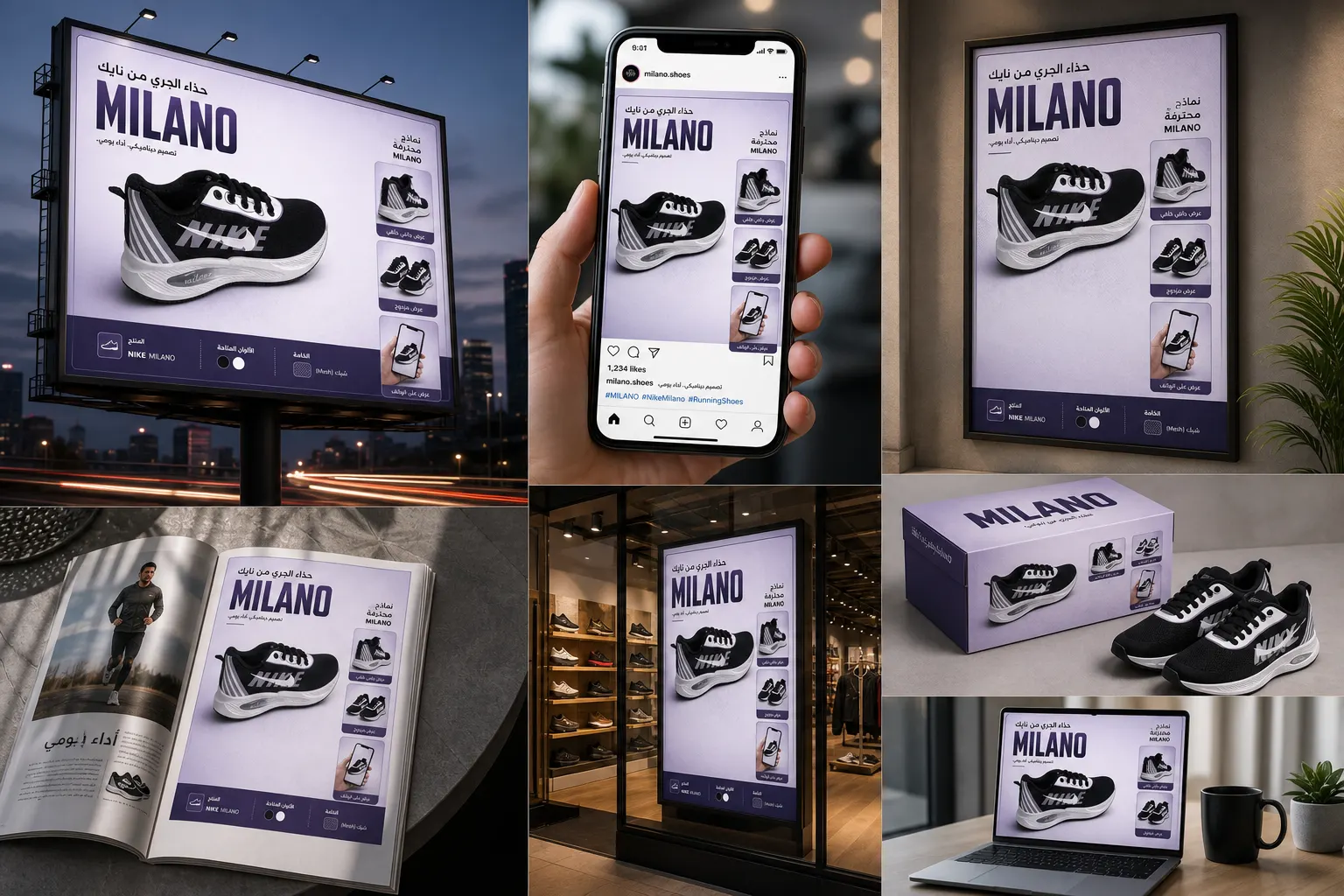 MILANO FOOTWEAR INDUSTRIES- Nike - Lifestyle Mockups — القاهرة